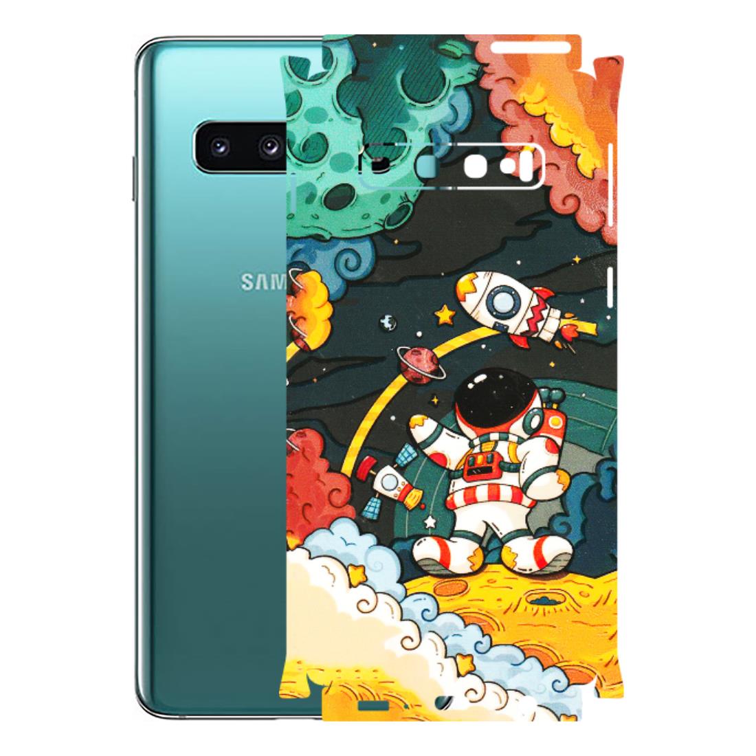 Samsung A/S Series Phone Skins (All Models) - Astronauts & Spaceship - 3D Embossed Finish (L-145) Samsung Galaxy S10