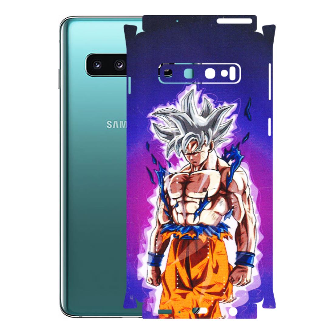 Samsung A/S Series Phone Skins (All Models) - Goku Purple Anime - 3D Embossed Finish (L-147) Samsung Galaxy S10