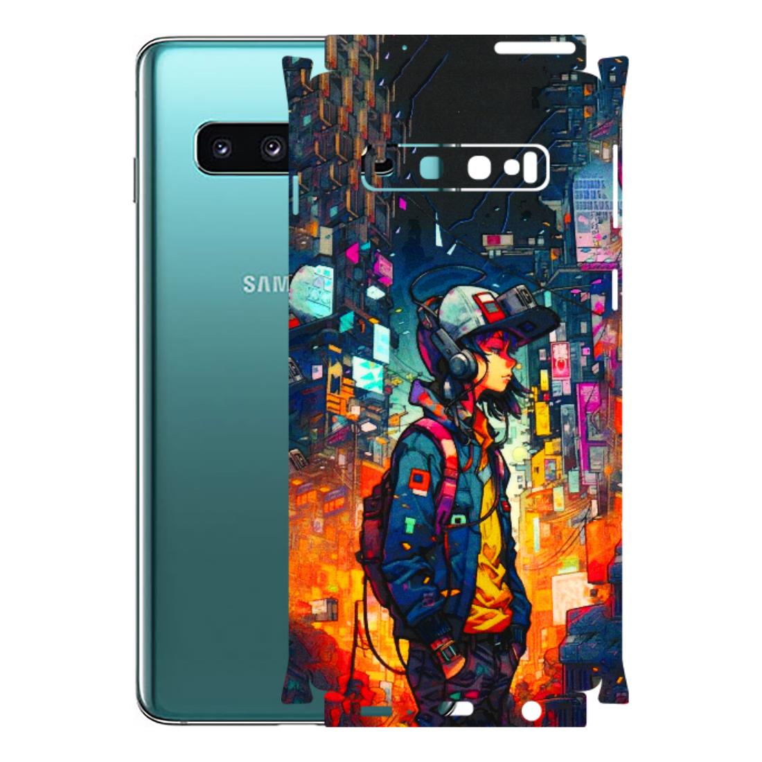 Samsung A/S Series Phone Skins (All Models) - Street Anime Guy - 3D Embossed Finish (L-158) Samsung Galaxy S10