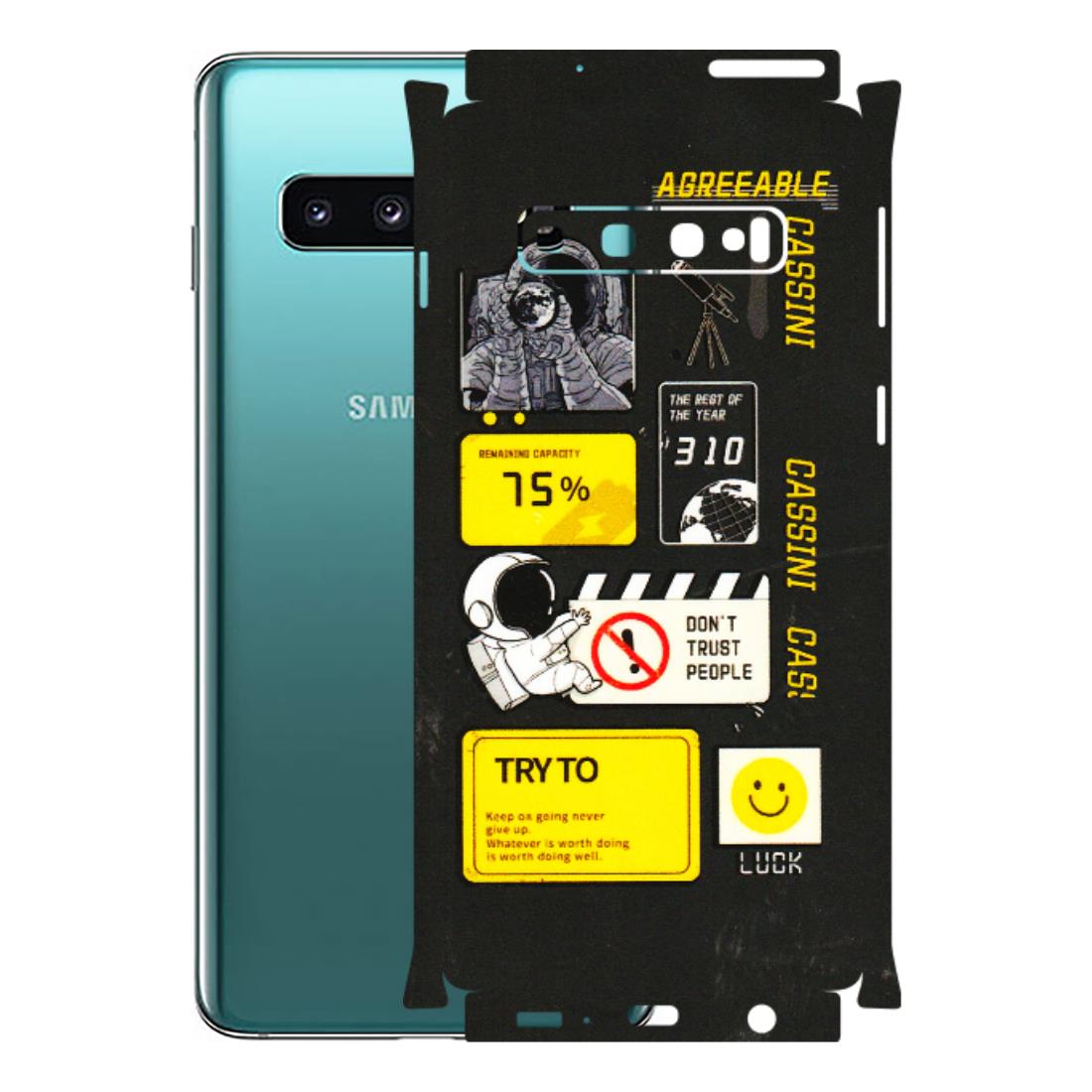 Samsung A/S Series Phone Skins (All Models) - Black Cassini - 3D Embossed Finish (L-161) Samsung Galaxy S10