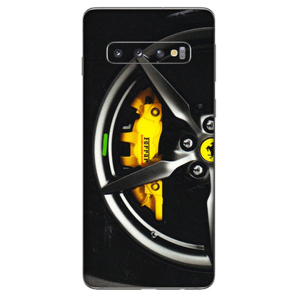 Samsung A/S Series Phone Skins (All Models) - Ferrari Wheel Alloy - 3D Embossed Finish (L-173) Samsung Galaxy S10