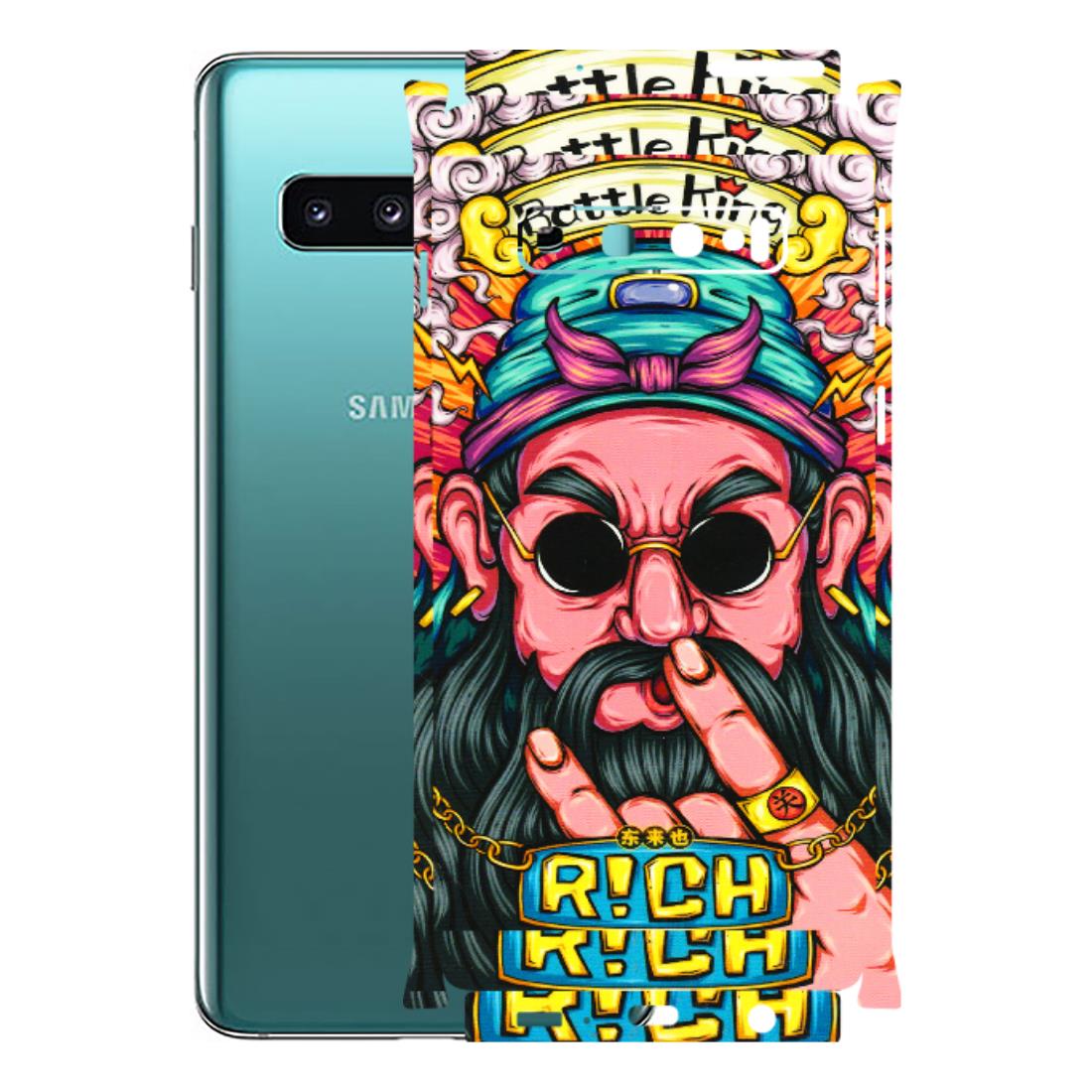Samsung A/S Series Phone Skins (All Models) - Battle King Dude Face - 3D Embossed Finish (L-178) Samsung Galaxy S10