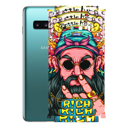 Samsung A/S Series Phone Skins (All Models) - Battle King Dude Face - 3D Embossed Finish (L-178) Samsung Galaxy S10