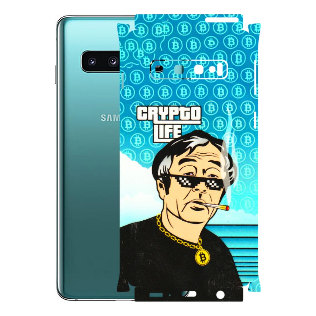 Samsung A/S Series Phone Skins (All Models) - Crypto Thug Life - 3D Embossed Finish (L-179) Samsung Galaxy S10