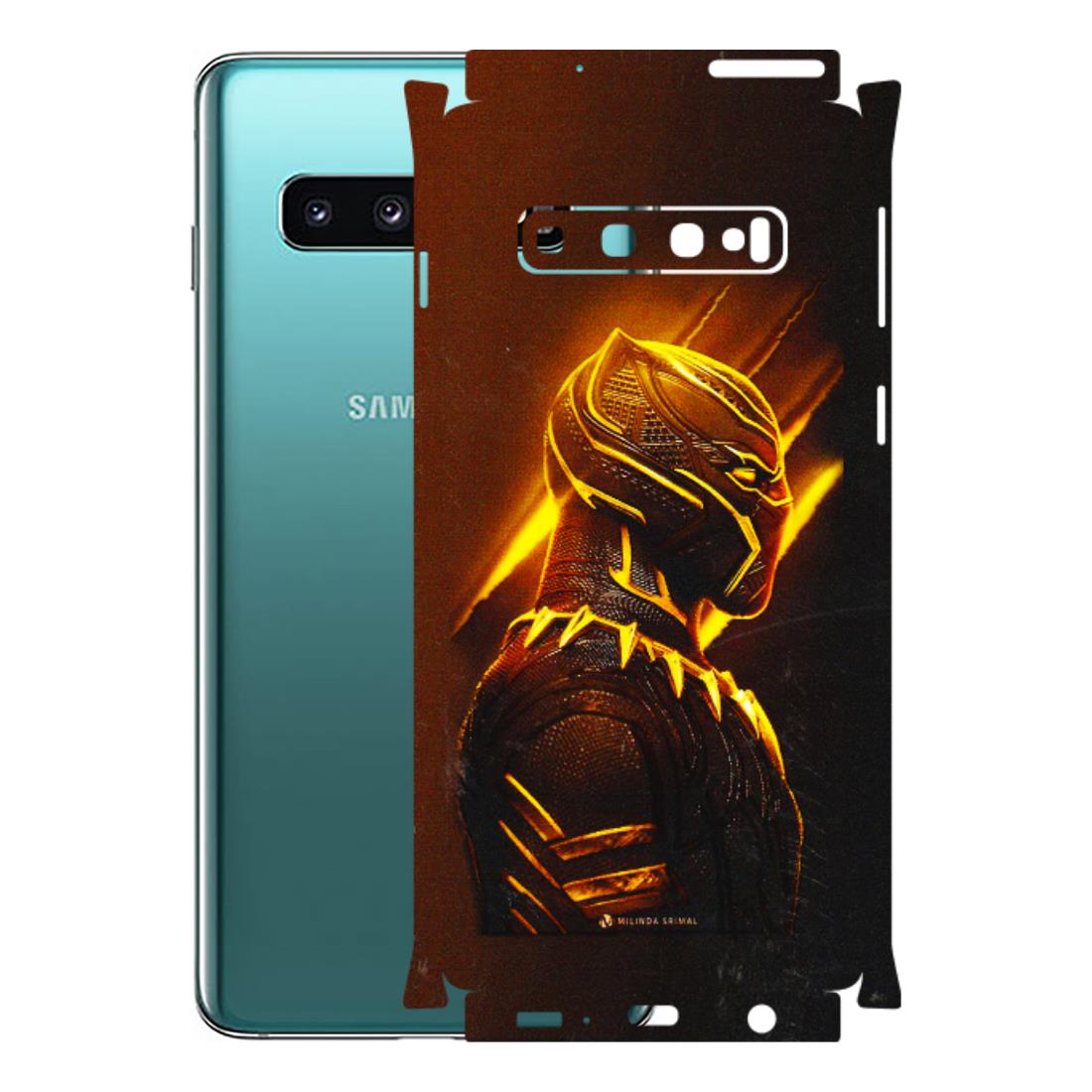 Samsung A/S Series Phone Skins (All Models) - Gold Black Panther - 3D Embossed Finish (L-181) Samsung Galaxy S10