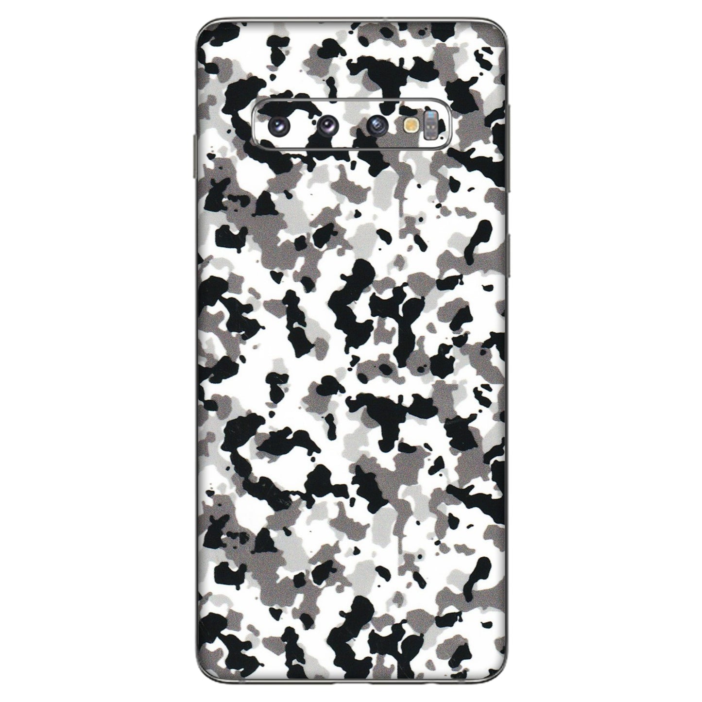 Samsung A/S Series Phone Skins (All Models) - White Black Camouflage - 3D Embossed Finish (L-18) Samsung Galaxy S10