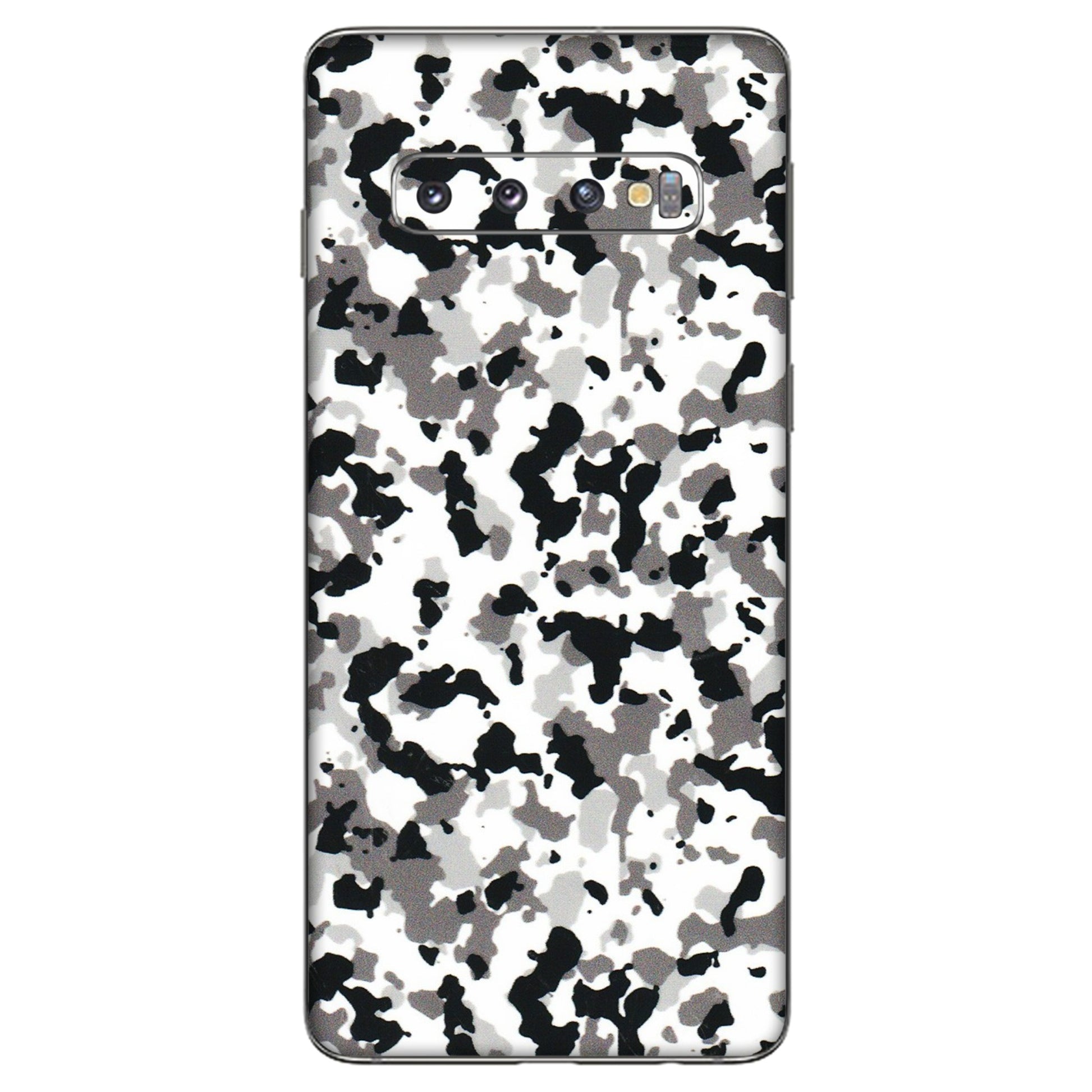 Samsung A/S Series Phone Skins (All Models) - White Black Camouflage - 3D Embossed Finish (L-18) Samsung Galaxy S10