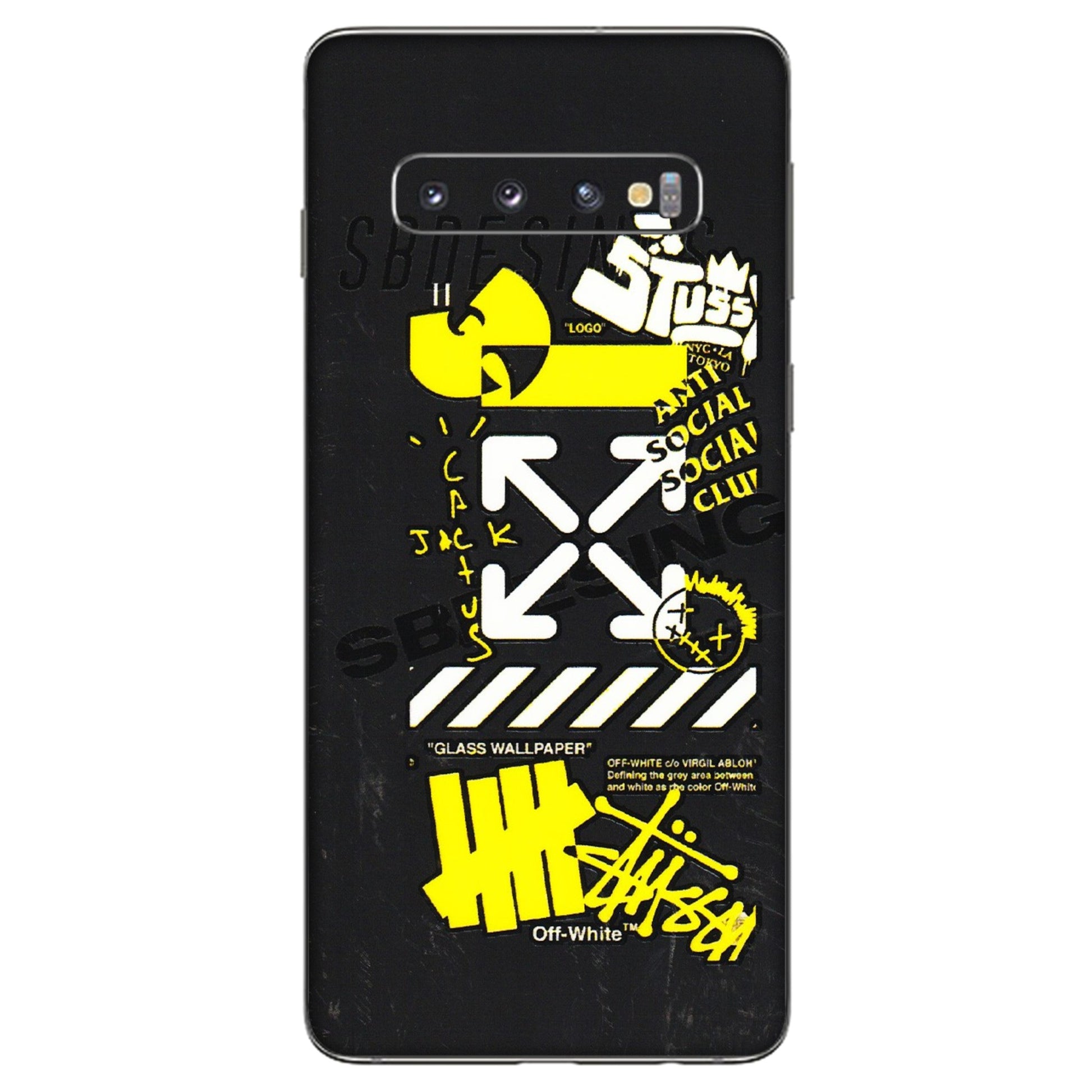 Samsung A/S Series Phone Skins (All Models) - Anti Social Graffiti - 3D Embossed Finish (L-198) Samsung Galaxy S10