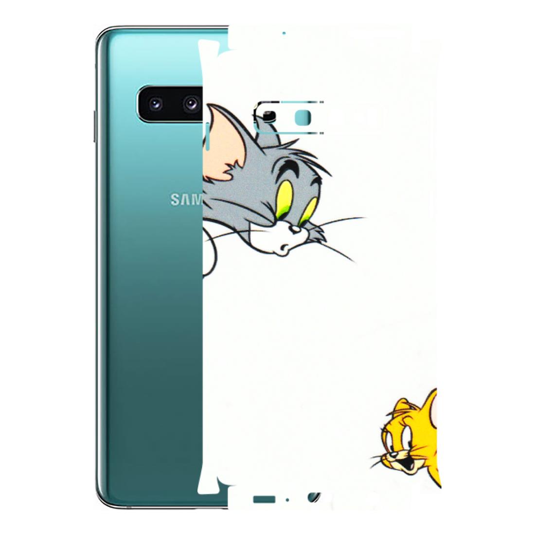 Samsung A/S Series Phone Skins (All Models) - Cute Tom And Jerry - 3D Embossed Finish (L-220) Samsung Galaxy S10