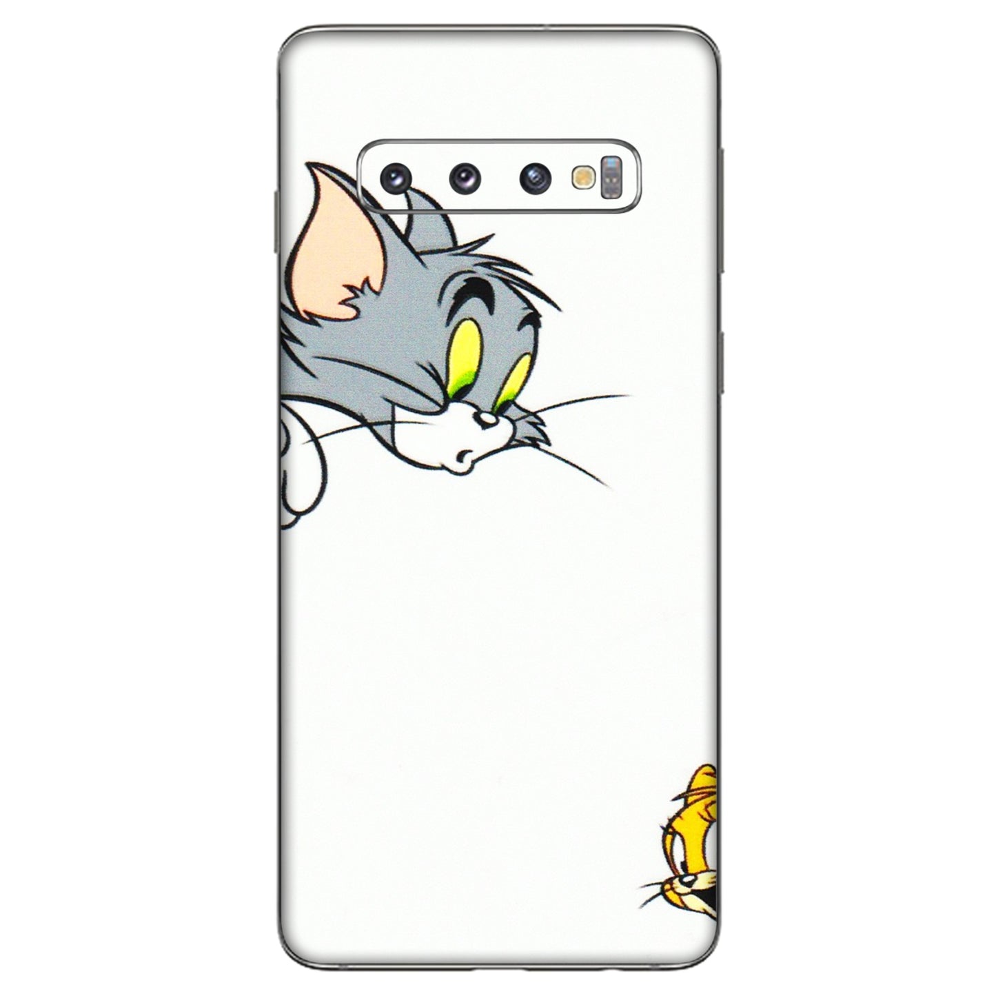 Samsung A/S Series Phone Skins (All Models) - Cute Tom And Jerry - 3D Embossed Finish (L-220) Samsung Galaxy S10