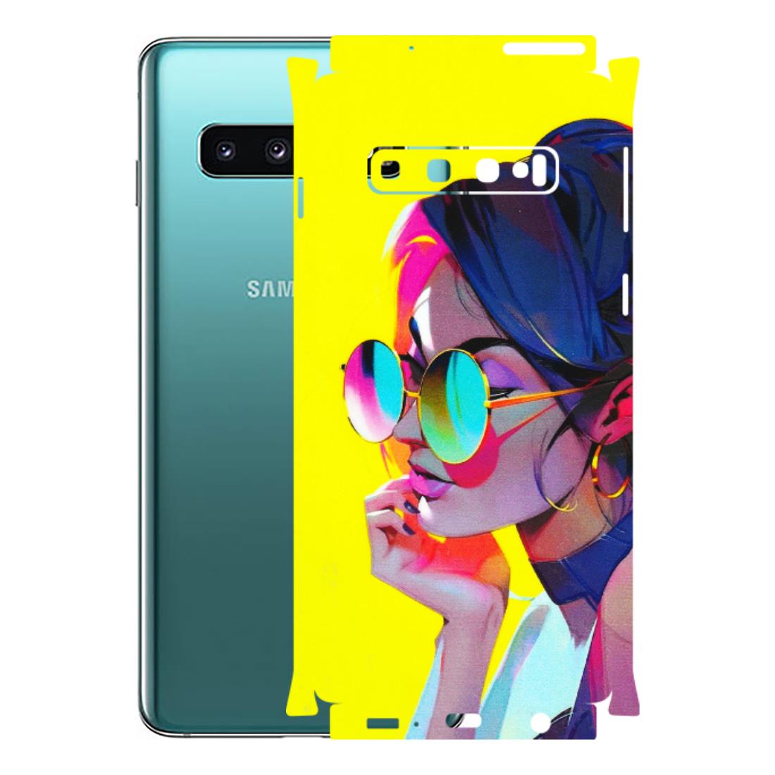 Samsung A/S Series Phone Skins (All Models) - Bold Stylish Girl - 3D Embossed Finish (L-222) Samsung Galaxy S10