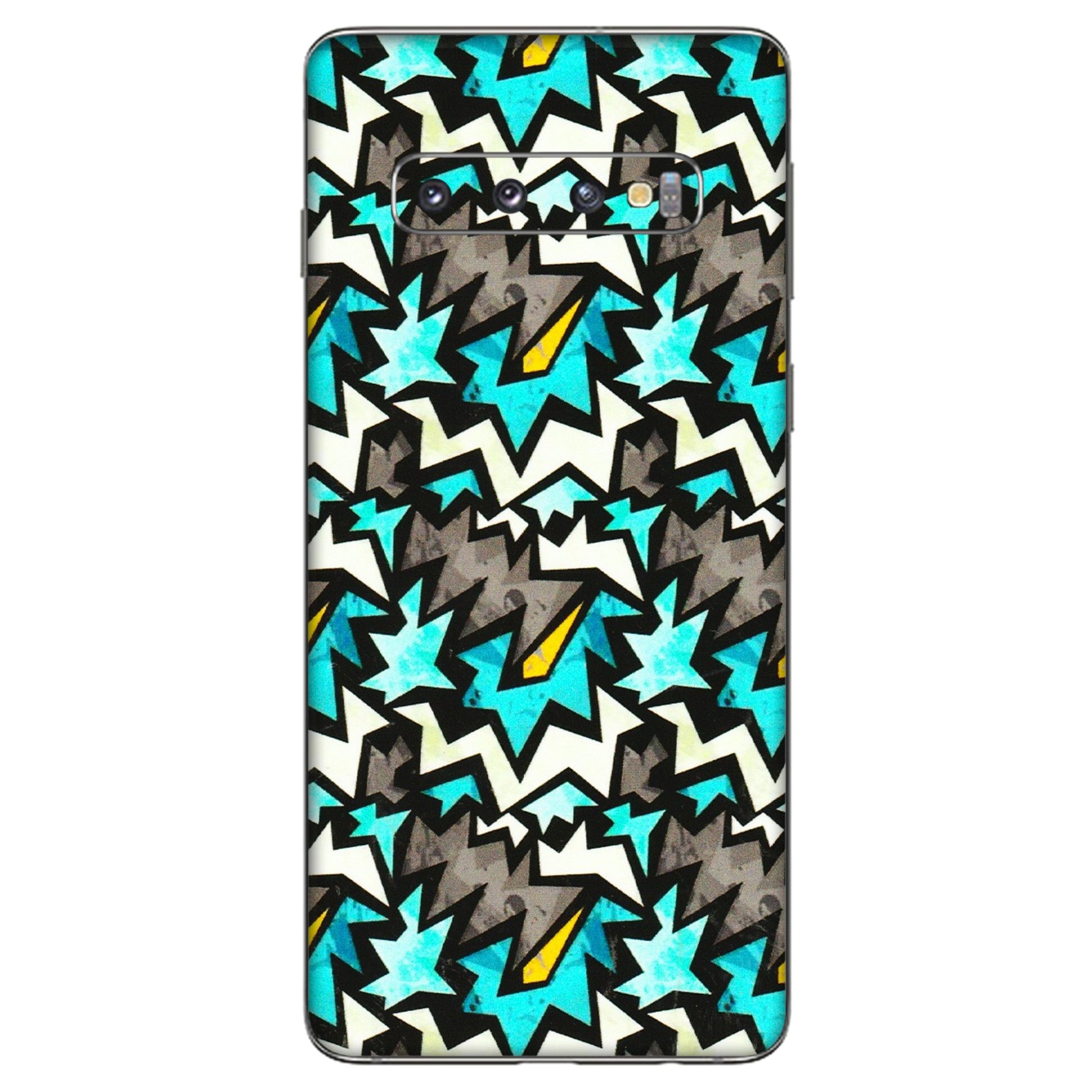 Samsung A/S Series Phone Skins (All Models) - Funky Zig Zag - 3D Embossed Finish (L-223) Samsung Galaxy S10