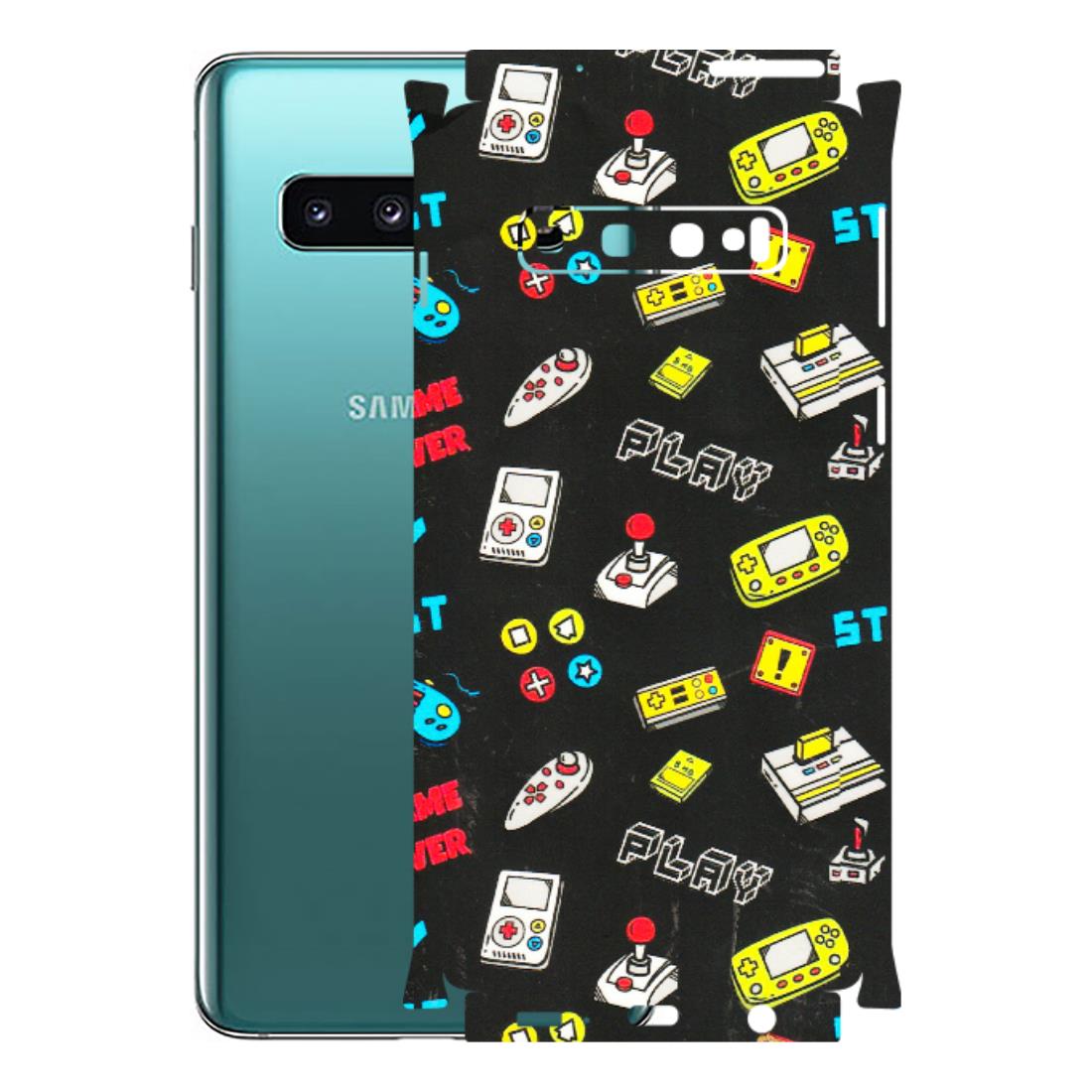 Samsung A/S Series Phone Skins (All Models) - Gaming Doodles - 3D Embossed Finish (L-224) Samsung Galaxy S10