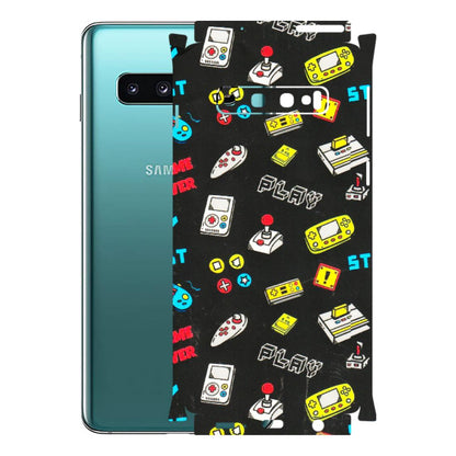 Samsung A/S Series Phone Skins (All Models) - Gaming Doodles - 3D Embossed Finish (L-224) Samsung Galaxy S10