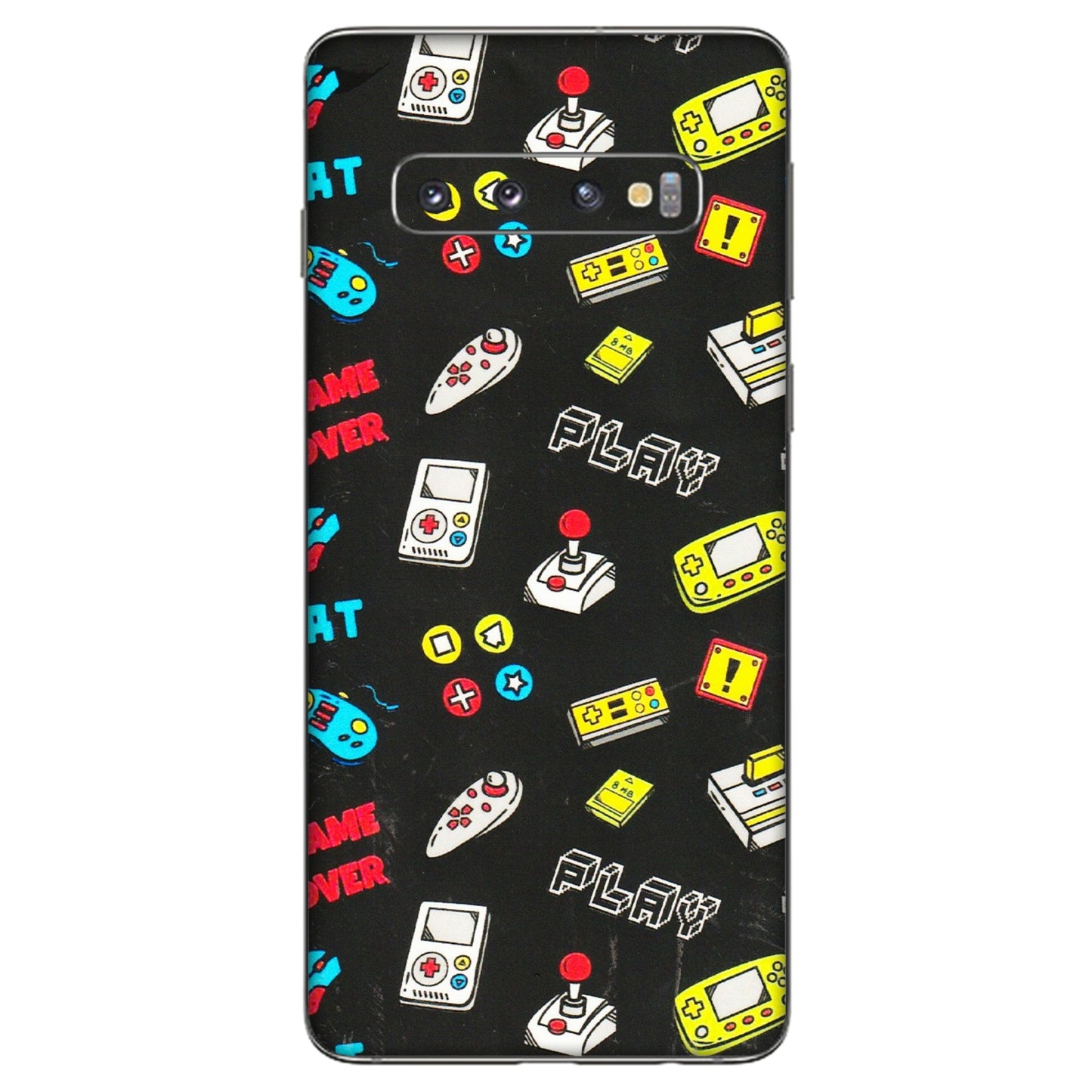 Samsung A/S Series Phone Skins (All Models) - Gaming Doodles - 3D Embossed Finish (L-224) Samsung Galaxy S10