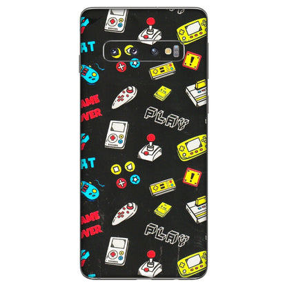 Samsung A/S Series Phone Skins (All Models) - Gaming Doodles - 3D Embossed Finish (L-224) Samsung Galaxy S10