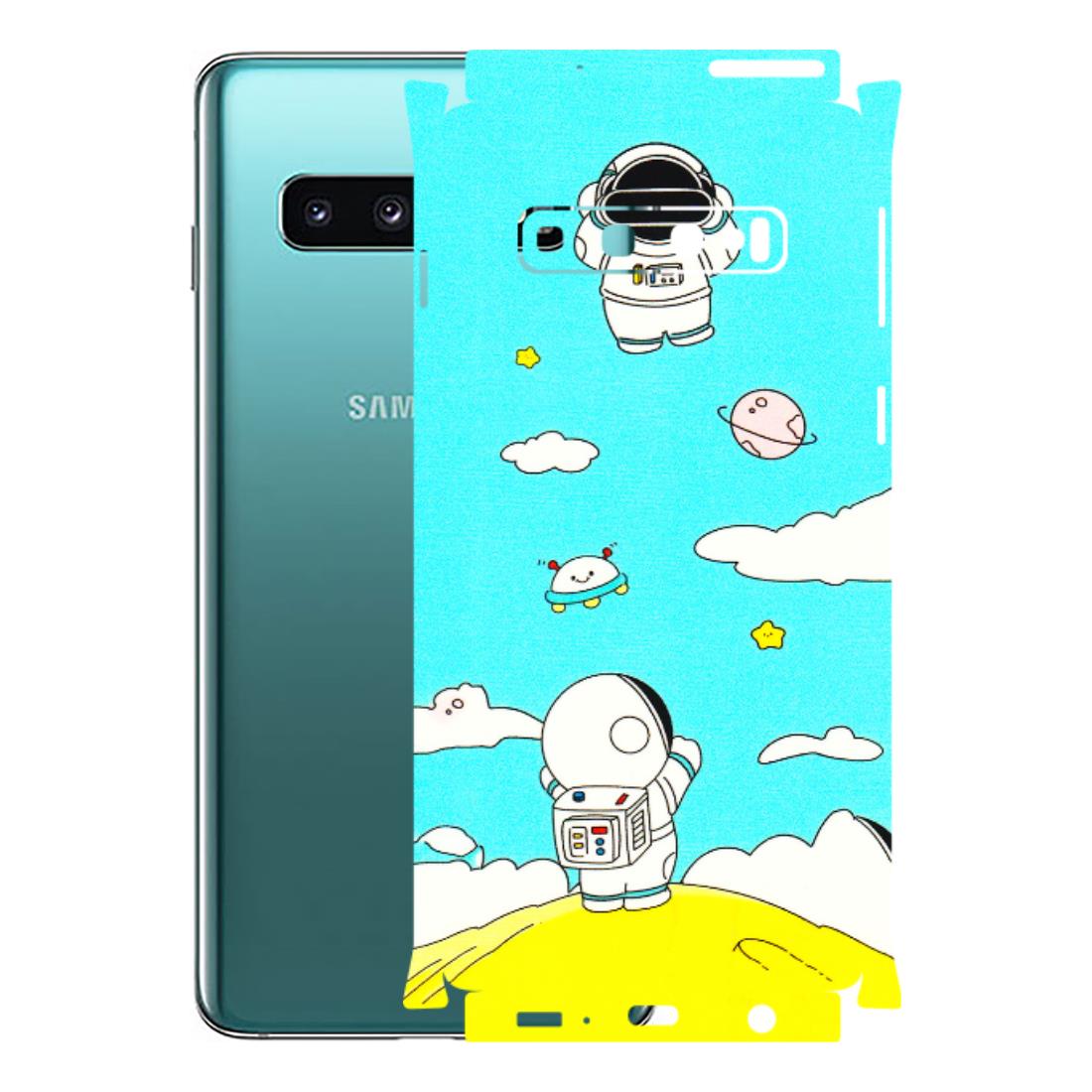 Samsung A/S Series Phone Skins (All Models) - Blue Skies Astro Float - 3D Embossed Finish (L-230) Samsung Galaxy S10