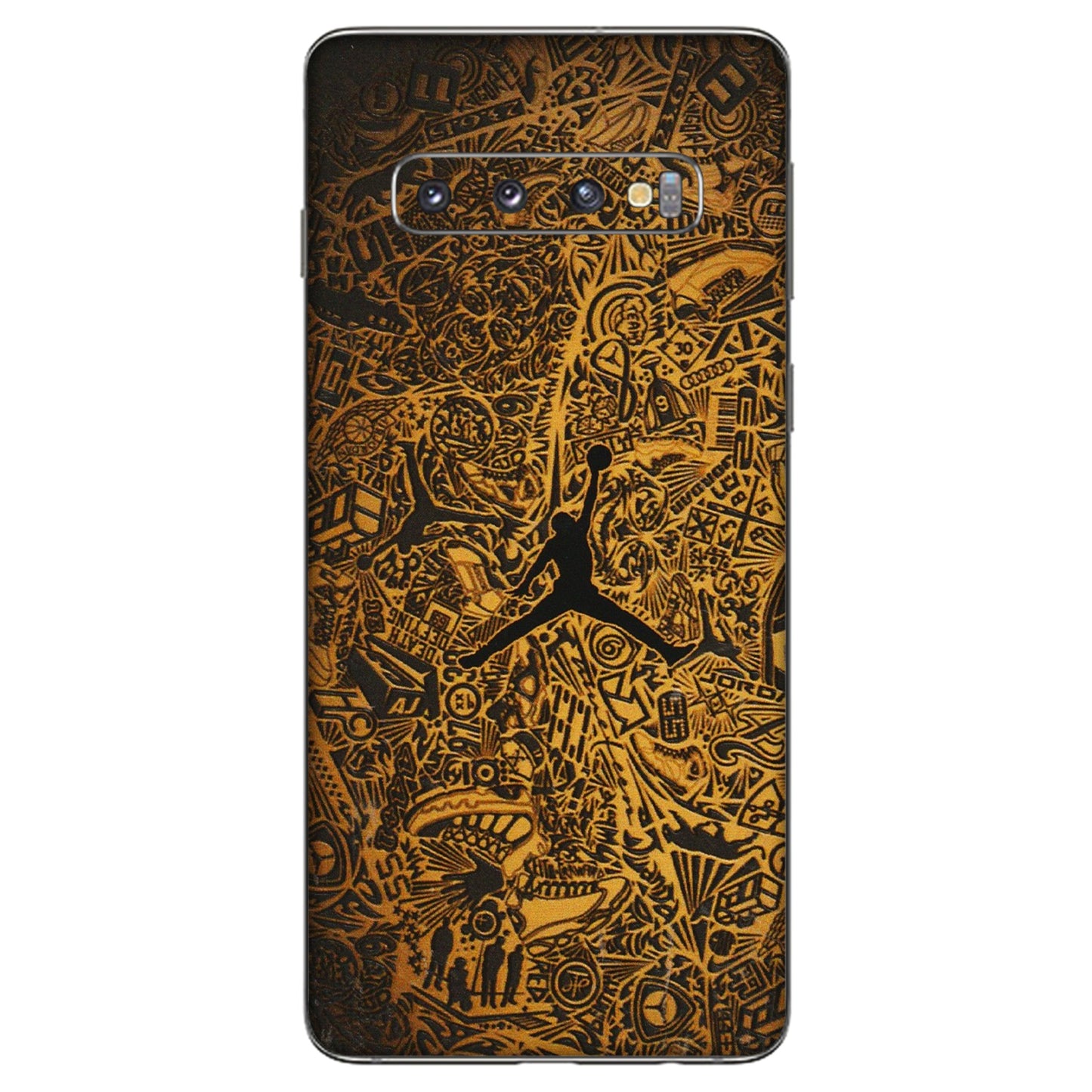 Samsung A/S Series Phone Skins (All Models) - Premium Gold Basketball Player - 3D Embossed Finish (L-236) Samsung Galaxy S10