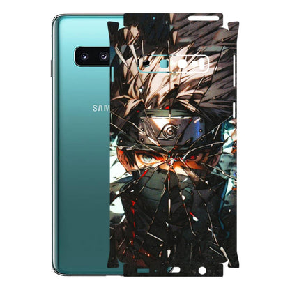 Samsung A/S Series Phone Skins (All Models) - Kakashi Shattered Glass Effect - 3D Embossed Finish (L-237) Samsung Galaxy S10