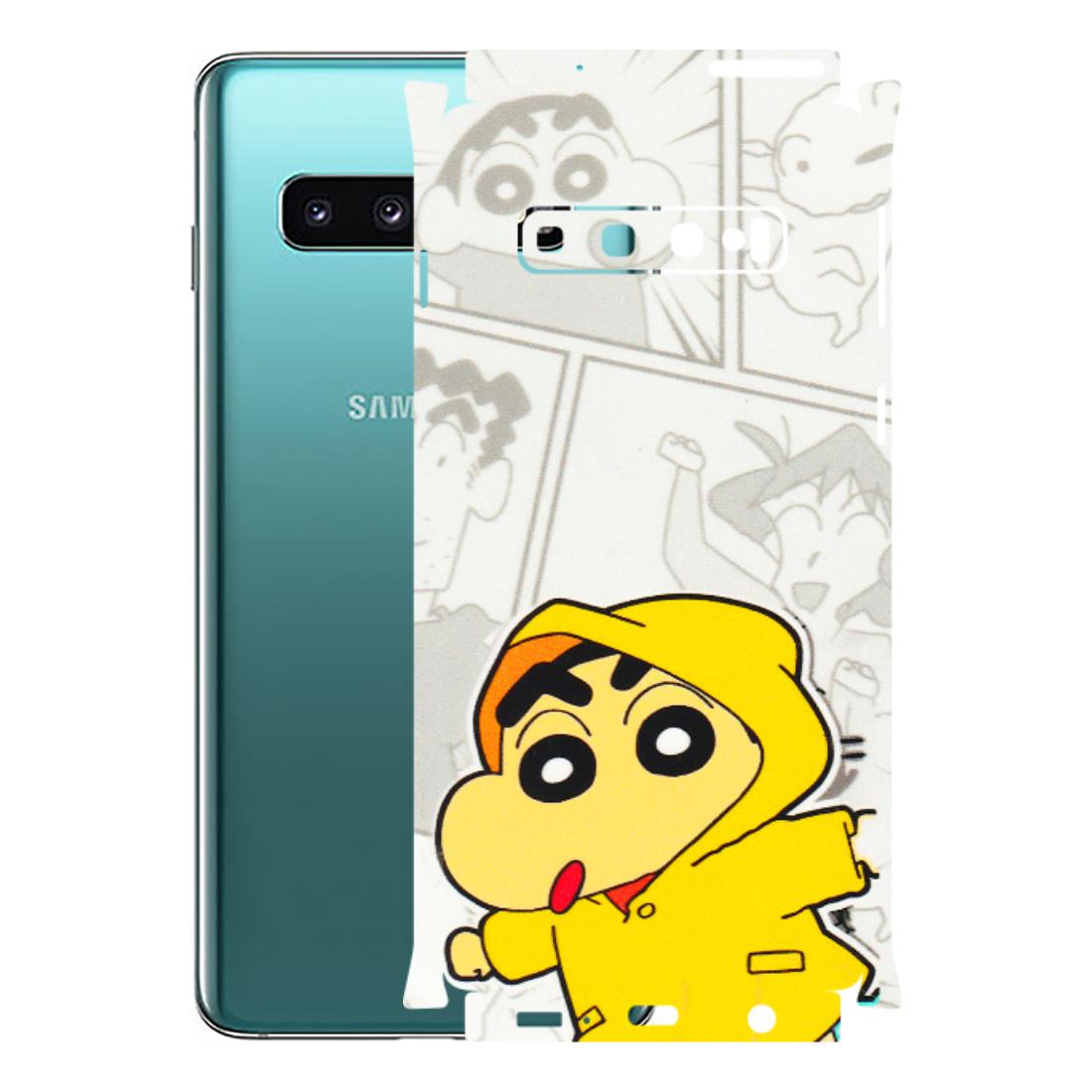 Samsung A/S Series Phone Skins (All Models) - Yellow Shinchan Comic - 3D Embossed Finish (L-246) Samsung Galaxy S10