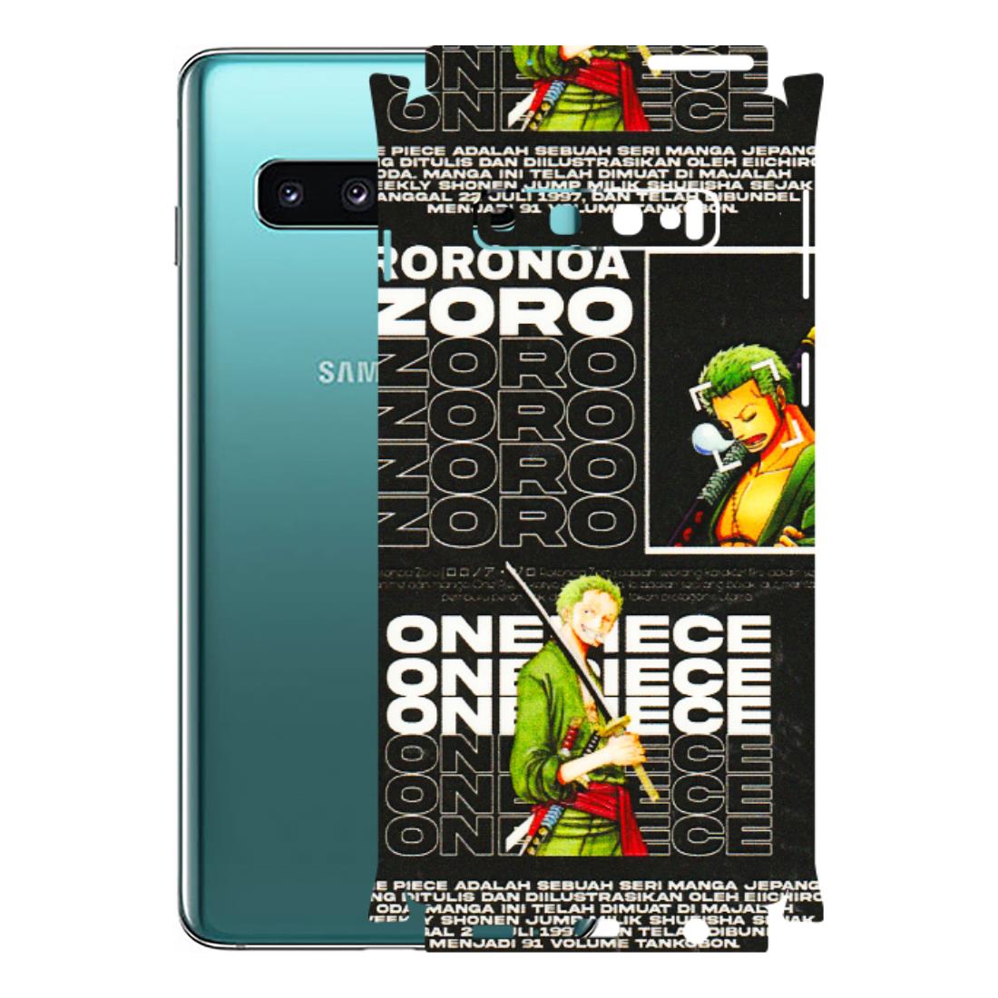 Samsung A/S Series Phone Skins (All Models) - One Piece Zoro - 3D Embossed Finish (L-250) Samsung Galaxy S10