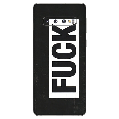 Samsung A/S Series Phone Skins (All Models) - The F Word - 3D Embossed Finish (L-255) Samsung Galaxy S10