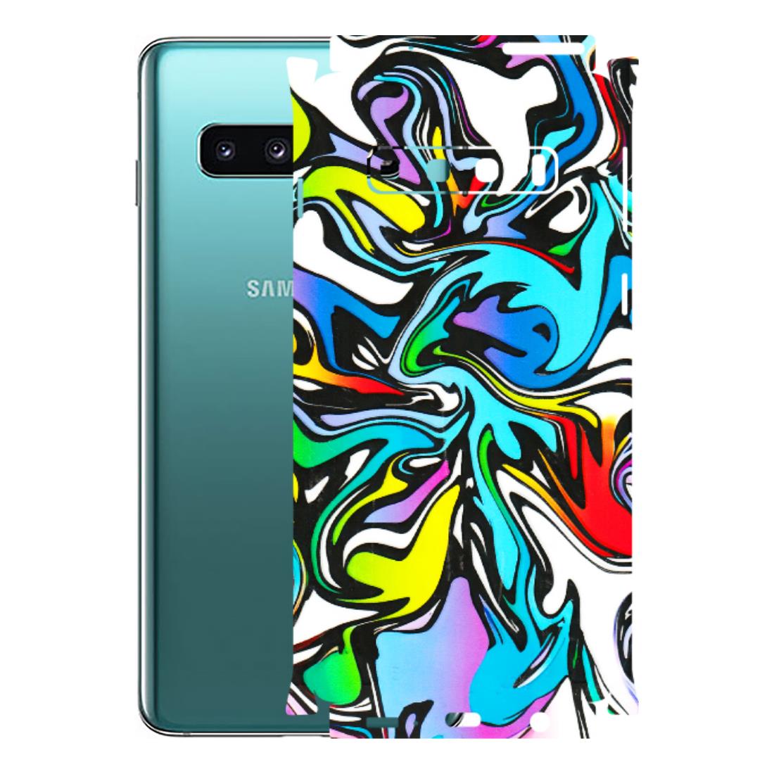 Samsung A/S Series Phone Skins (All Models) - Abstract Colour Paints - 3D Embossed Finish (L-271) Samsung Galaxy S10