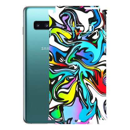 Samsung A/S Series Phone Skins (All Models) - Abstract Colour Paints - 3D Embossed Finish (L-271) Samsung Galaxy S10