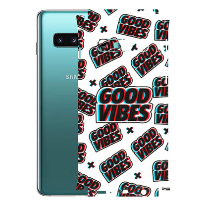 Samsung A/S Series Phone Skins (All Models) - Good Vibes - 3D Embossed Finish (L-282) Samsung Galaxy S10