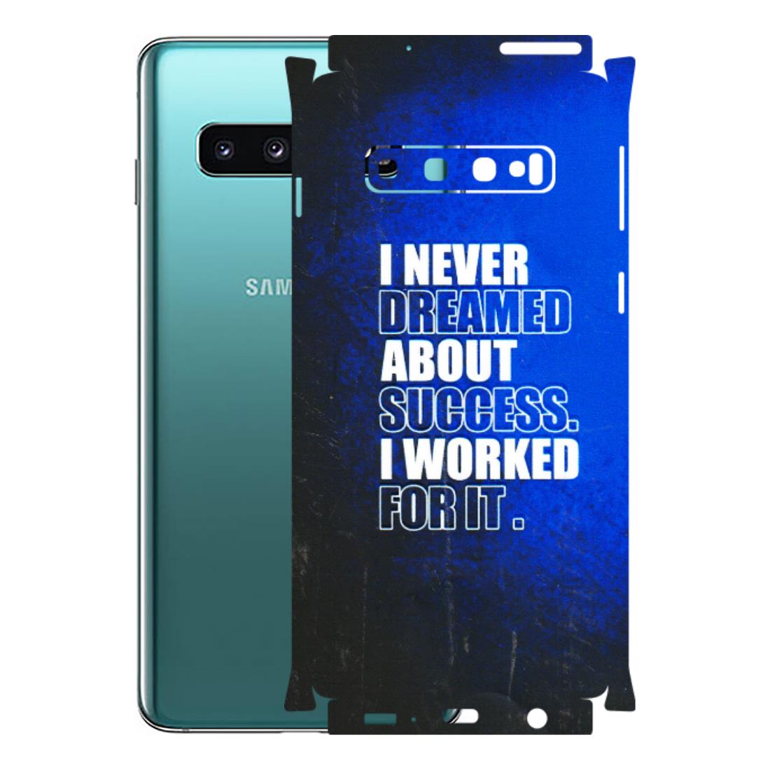 Samsung A/S Series Phone Skins (All Models) - I Never Dreamed About Success - 3D Embossed Finish (L-283) Samsung Galaxy S10