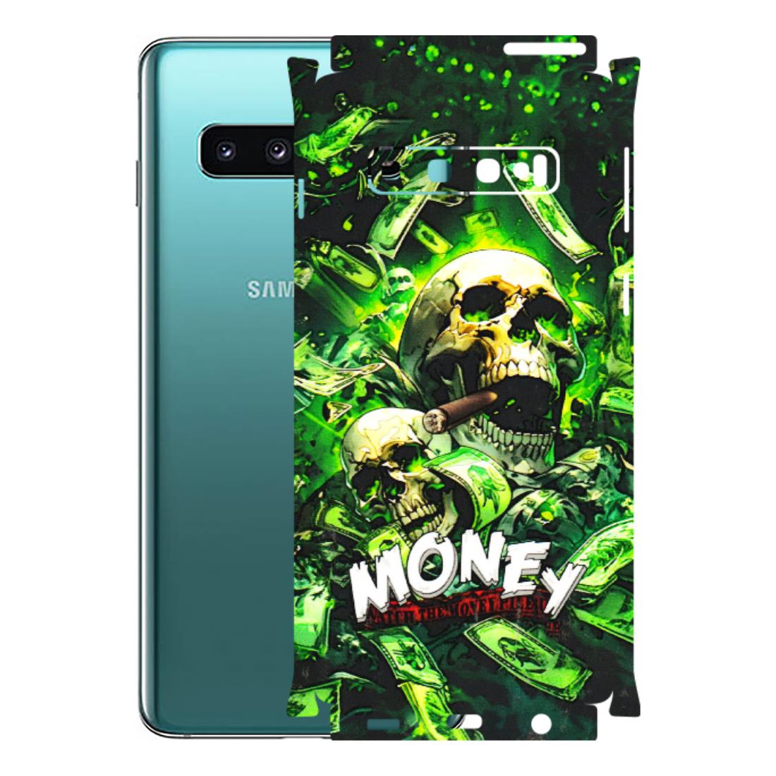 Samsung A/S Series Phone Skins (All Models) - Skull Money - 3D Embossed Finish (L-303) Samsung Galaxy S10
