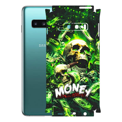 Samsung A/S Series Phone Skins (All Models) - Skull Money - 3D Embossed Finish (L-303) Samsung Galaxy S10