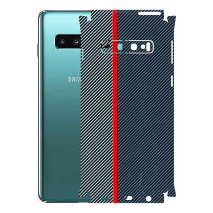 Samsung A/S Series Phone Skins (All Models) - Blue Sober Lines - 3D Embossed Finish (L-305) Samsung Galaxy S10