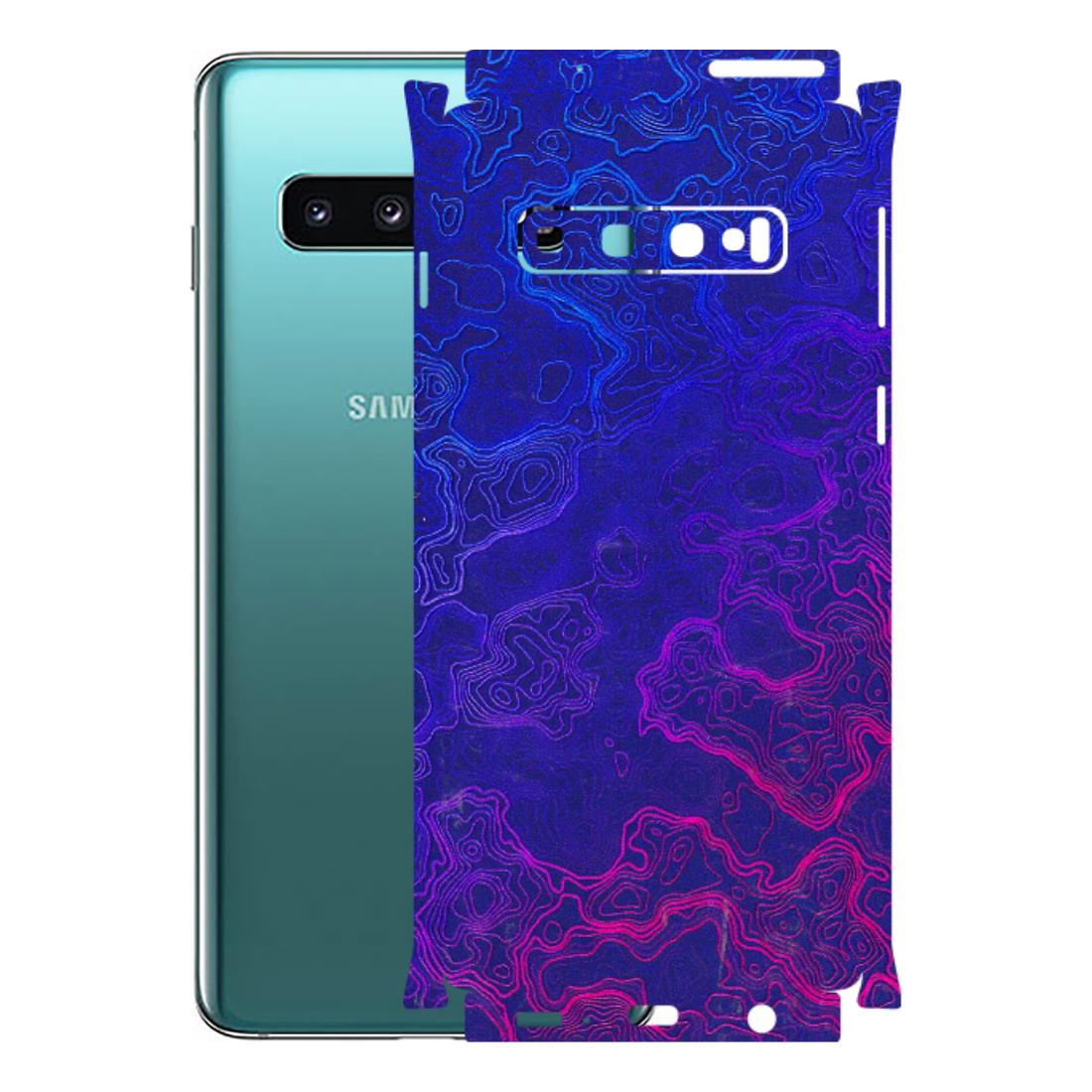 Samsung A/S Series Phone Skins (All Models) - Purple Ripples Swirl - 3D Embossed Finish (L-314) Samsung Galaxy S10