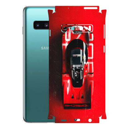 Samsung A/S Series Phone Skins (All Models) - Red Porsche Car Logo - 3D Embossed Finish (L-315) Samsung Galaxy S10
