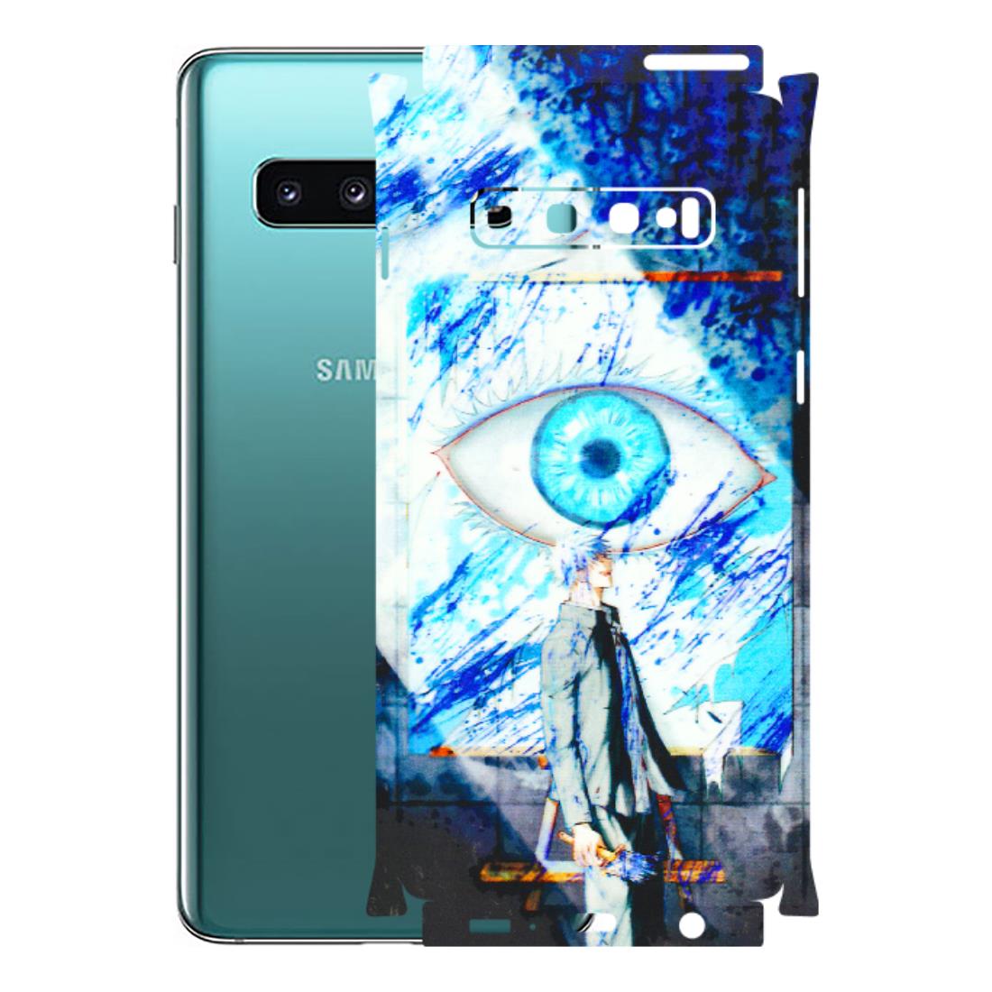 Samsung A/S Series Phone Skins (All Models) - Anime Sea Blue Eye - 3D Embossed Finish (L-318) Samsung Galaxy S10