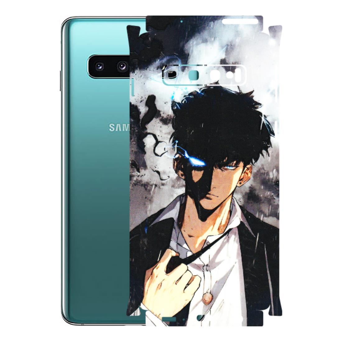 Samsung A/S Series Phone Skins (All Models) - Sung Jinwoo Manhwa Anime - 3D Embossed Finish (L-328) Samsung Galaxy S10