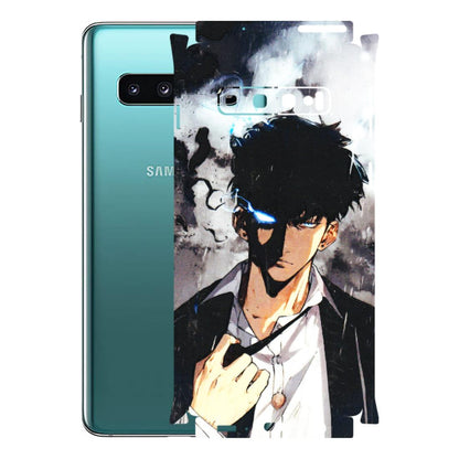Samsung A/S Series Phone Skins (All Models) - Sung Jinwoo Manhwa Anime - 3D Embossed Finish (L-328) Samsung Galaxy S10
