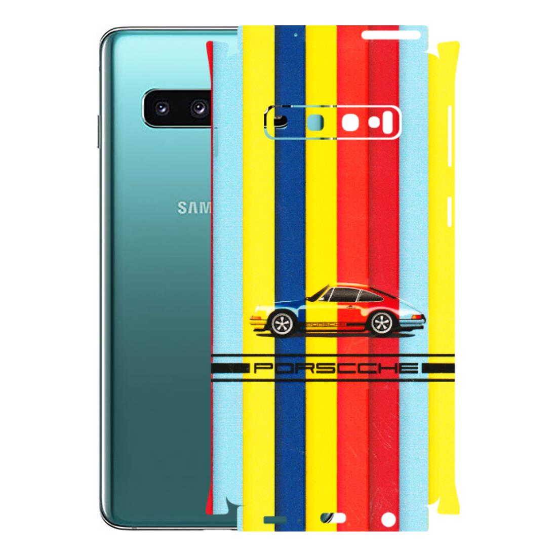 Samsung A/S Series Phone Skins (All Models) - Multicolour Porche - 3D Embossed Finish (L-39) Samsung Galaxy S10