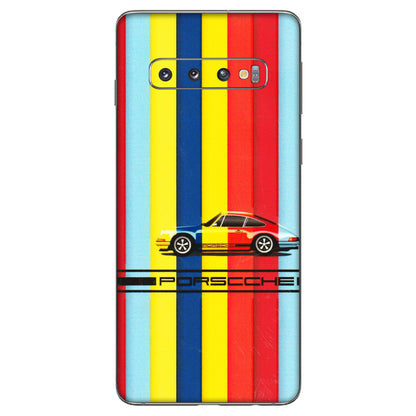 Samsung A/S Series Phone Skins (All Models) - Multicolour Porche - 3D Embossed Finish (L-39) Samsung Galaxy S10