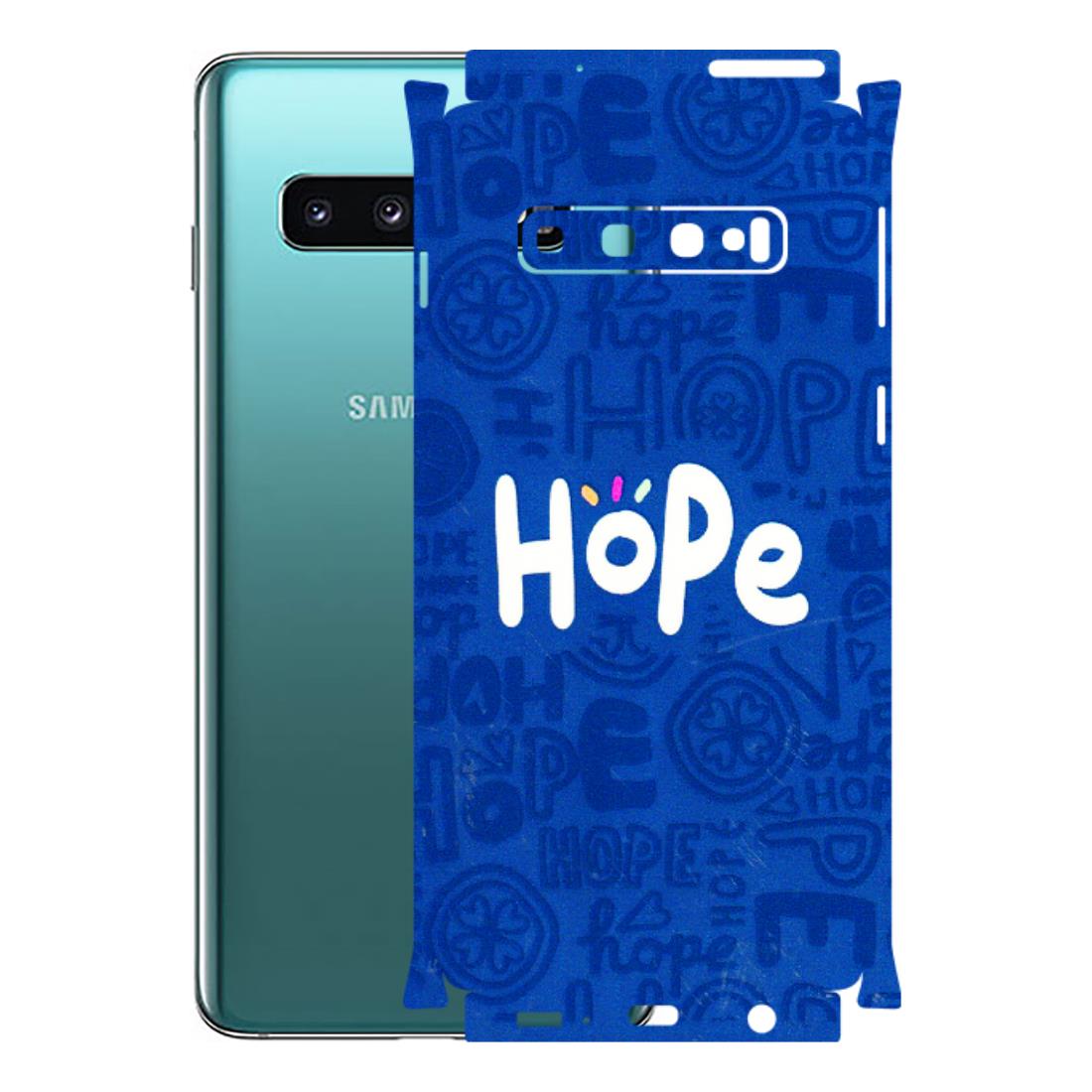 Samsung A/S Series Phone Skins (All Models) - Hope Doodles Blue - 3D Embossed Finish (L-43) Samsung Galaxy S10