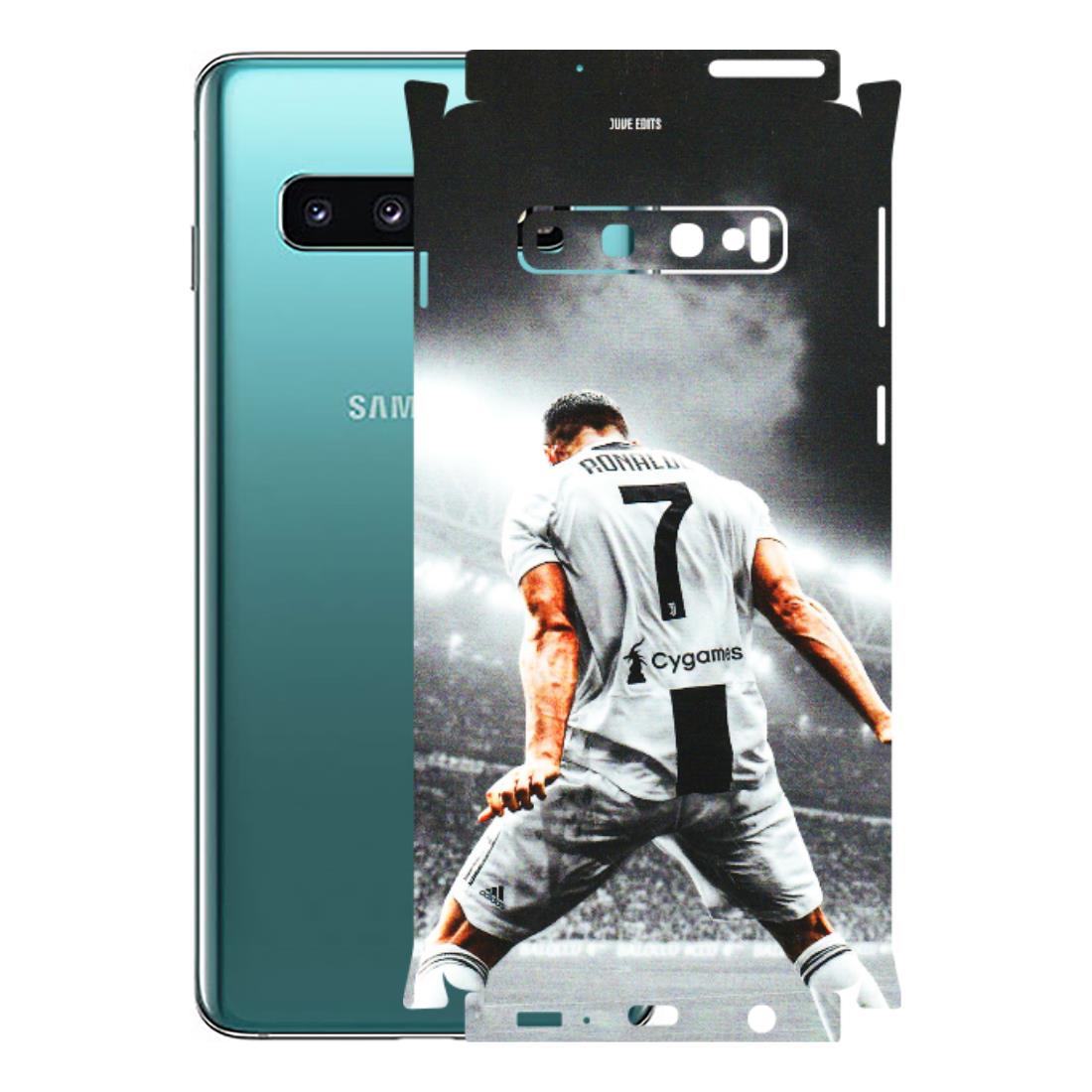 Samsung A/S Series Phone Skins (All Models) - Ronaldo CR7 Crazy - 3D Embossed Finish (L-44) Samsung Galaxy S10