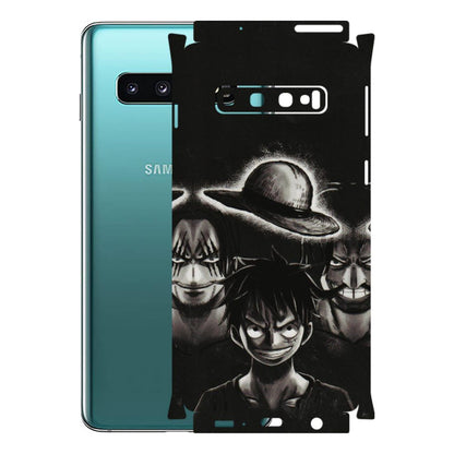 Samsung A/S Series Phone Skins (All Models) - Black Luffy Hat - 3D Embossed Finish (L-57) Samsung Galaxy S10