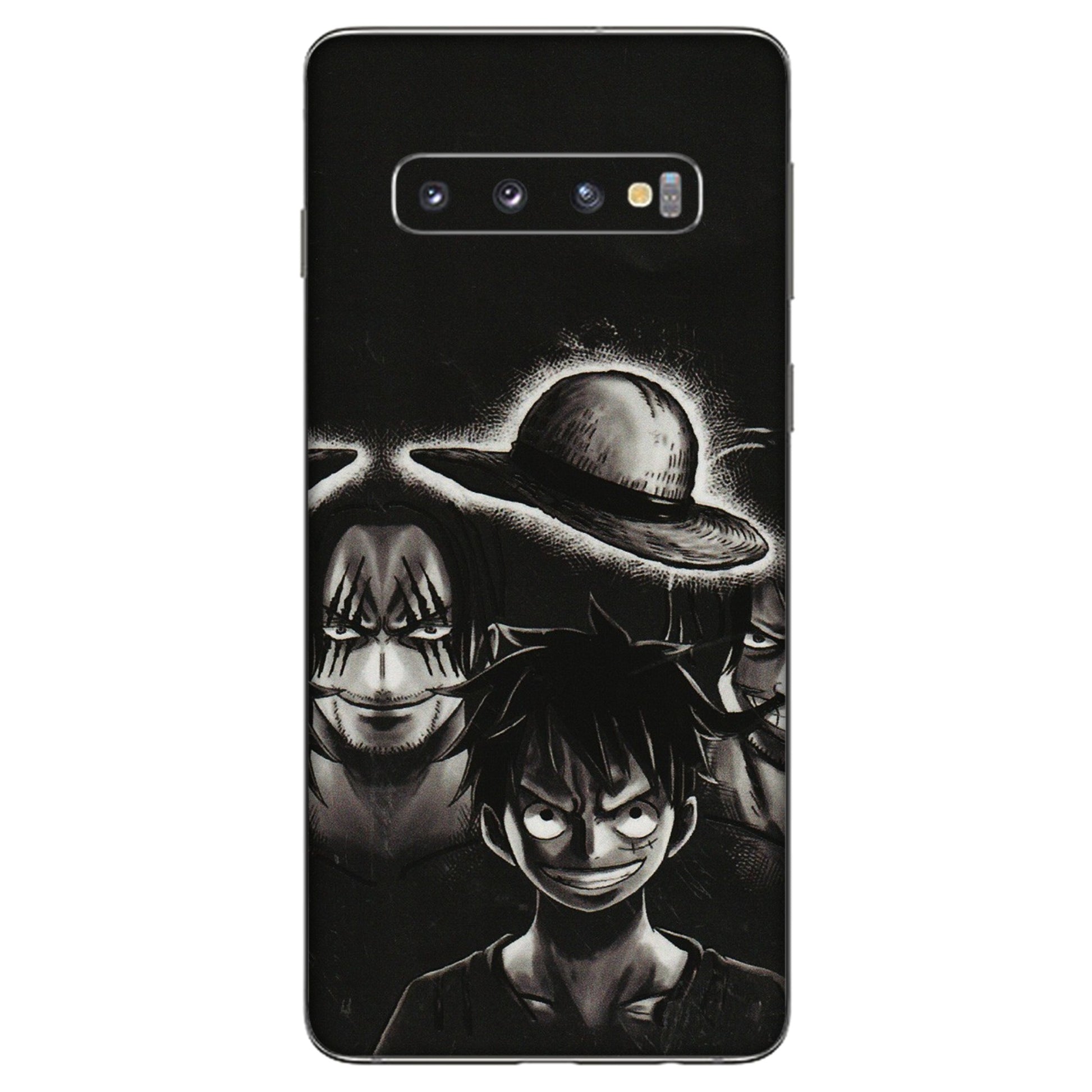 Samsung A/S Series Phone Skins (All Models) - Black Luffy Hat - 3D Embossed Finish (L-57) Samsung Galaxy S10