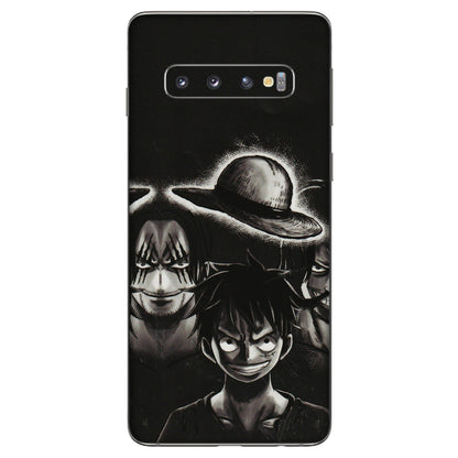 Samsung A/S Series Phone Skins (All Models) - Black Luffy Hat - 3D Embossed Finish (L-57) Samsung Galaxy S10