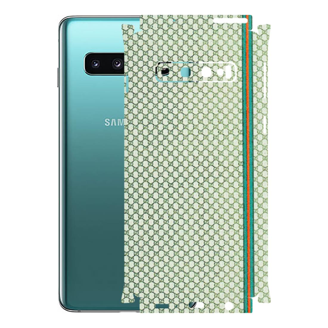 Samsung A/S Series Phone Skins (All Models) - Gucci Fabric Pattern - 3D Embossed Finish (L-73) Samsung Galaxy S10