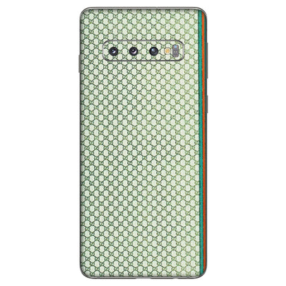 Samsung A/S Series Phone Skins (All Models) - Gucci Fabric Pattern - 3D Embossed Finish (L-73) Samsung Galaxy S10