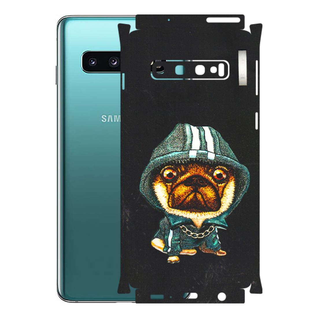 Samsung A/S Series Phone Skins (All Models) - Puppy N Hoodie - 3D Embossed Finish (L-90) Samsung Galaxy S10