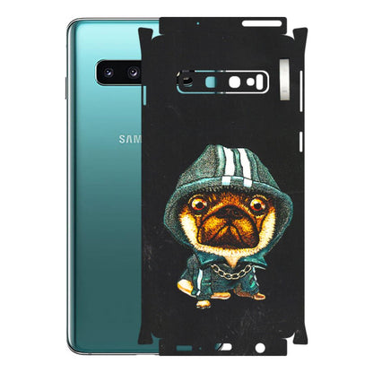 Samsung A/S Series Phone Skins (All Models) - Puppy N Hoodie - 3D Embossed Finish (L-90) Samsung Galaxy S10