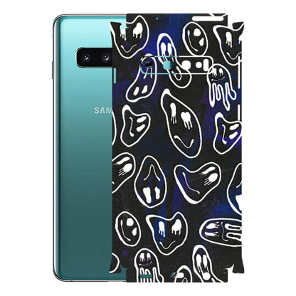 Samsung A/S Series Phone Skins (All Models) - Distorted Smileys - 3D Embossed Finish (L-92) Samsung Galaxy S10